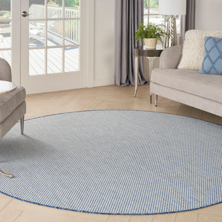 The Rug Corner Nourison Home Courtyard COU01 IVBLU Area Rugs  