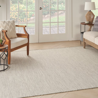 The Rug Corner Nourison Home Nourison Home - Courtyard Ivory/Silver Area Rug COU01  
