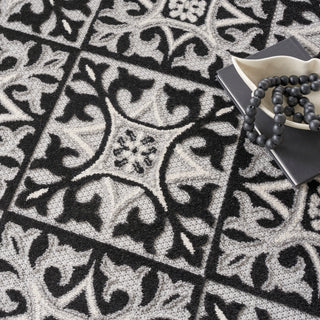 The Rug Corner Nourison Home Aloha ALH34 BLKWT Area Rugs  
