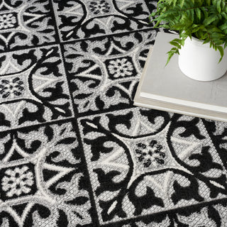 The Rug Corner Nourison Home Aloha ALH34 BLKWT Area Rugs  