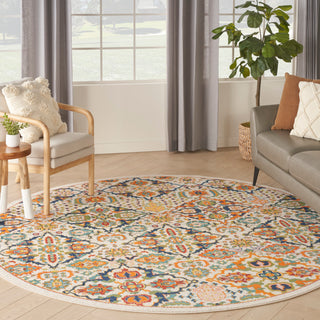 The Rug Corner Nourison Home Nourison Home - Allur Ivory/Multi-Color Area Rug ALR03  