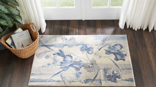 The Rug Corner Nourison Home Nourison Home - Somerset Ivory/Blue Area Rug ST18  