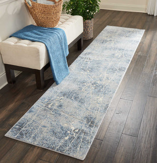 The Rug Corner Nourison Home Nourison Home - Somerset Silver/Blue Area Rug ST74  