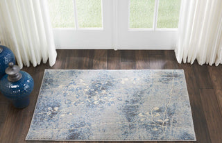 The Rug Corner Nourison Home Nourison Home - Somerset Silver/Blue Area Rug ST74  