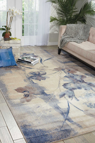 The Rug Corner Nourison Home Nourison Home - Somerset Ivory/Blue Area Rug ST18  