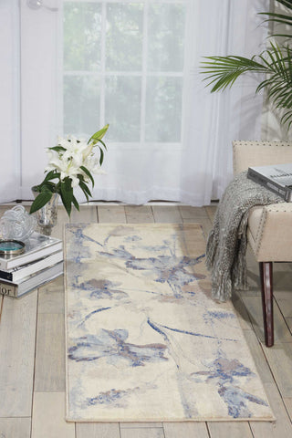 The Rug Corner Nourison Home Nourison Home - Somerset Ivory/Blue Area Rug ST18  