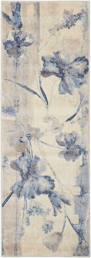 The Rug Corner Nourison Home Nourison Home - Somerset Ivory/Blue Area Rug ST18  