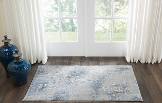 The Rug Corner Nourison Home Nourison Home - Somerset Silver/Blue Area Rug ST74  