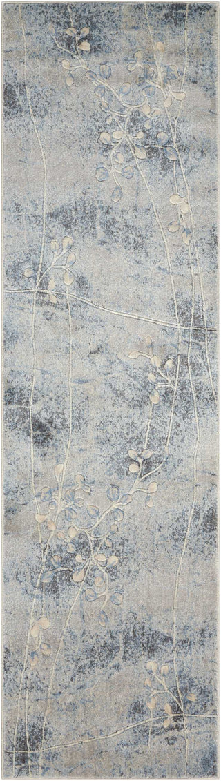 The Rug Corner Nourison Home Nourison Home - Somerset Silver/Blue Area Rug ST74  