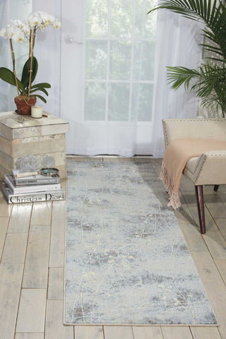The Rug Corner Nourison Home Nourison Home - Somerset Silver/Blue Area Rug ST74  
