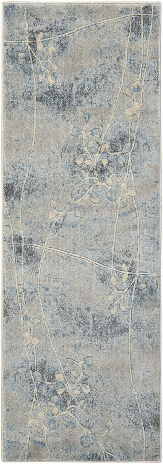 The Rug Corner Nourison Home Nourison Home - Somerset Silver/Blue Area Rug ST74  