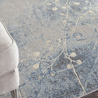 The Rug Corner Nourison Home Nourison Home - Somerset Silver/Blue Area Rug ST74  