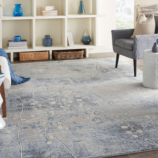 The Rug Corner Nourison Home Nourison Home - Somerset Silver/Blue Area Rug ST74  