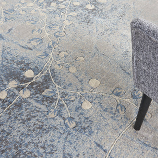 The Rug Corner Nourison Home Nourison Home - Somerset Silver/Blue Area Rug ST74  
