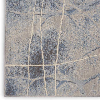 The Rug Corner Nourison Home Nourison Home - Somerset Silver/Blue Area Rug ST74  