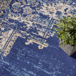 The Rug Corner Nourison Home Nourison Home - Grafix Navy/Blue Area Rug GRF14  