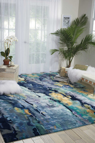Nourison Home - Prismatic Silver/Blue Area Rug PRS09