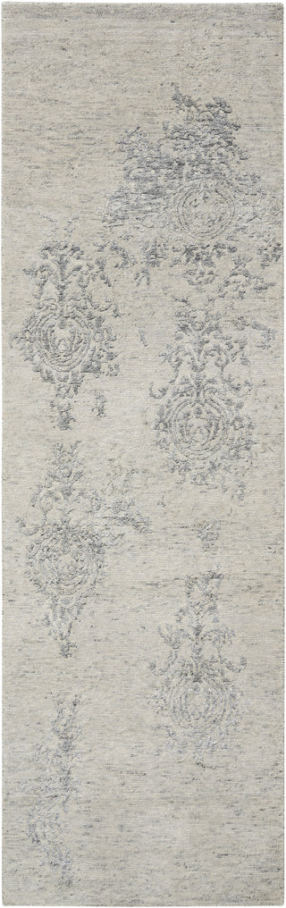 The Rug Corner Nourison Home Nourison Home - Silk Shadows Ivory/Silver Area Rug SHA14  