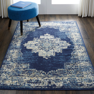 The Rug Corner Nourison Home Nourison Home - Grafix Navy/Blue Area Rug GRF14  
