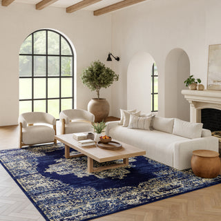 The Rug Corner Nourison Home Nourison Home - Grafix Navy/Blue Area Rug GRF14  