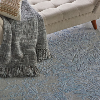 Nourison Home - Silk Shadows Grey/Blue Area Rug SHA18