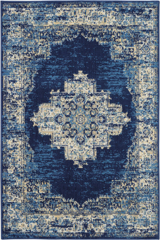 The Rug Corner Nourison Home Nourison Home - Grafix Navy/Blue Area Rug GRF14  