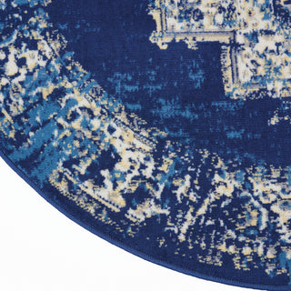 The Rug Corner Nourison Home Nourison Home - Grafix Navy/Blue Area Rug GRF14  