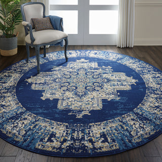 The Rug Corner Nourison Home Nourison Home - Grafix Navy/Blue Area Rug GRF14  