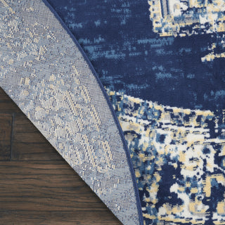 The Rug Corner Nourison Home Nourison Home - Grafix Navy/Blue Area Rug GRF14  