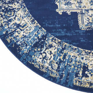 The Rug Corner Nourison Home Nourison Home - Grafix Navy/Blue Area Rug GRF14  