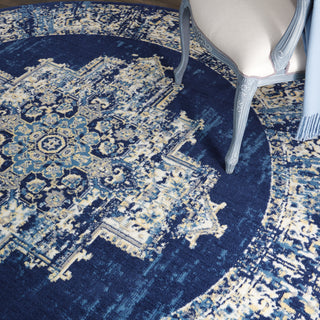 The Rug Corner Nourison Home Nourison Home - Grafix Navy/Blue Area Rug GRF14  