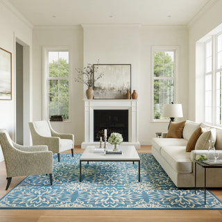 The Rug Corner Nourison Home Jubilant JUB06 IVBLU Area Rugs  