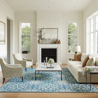 The Rug Corner Nourison Home Jubilant JUB06 IVBLU Area Rugs  