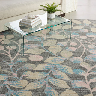 The Rug Corner Nourison Home Tranquil TRA03 GRYBG Area Rugs  