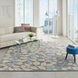 The Rug Corner Nourison Home Tranquil TRA03 GRYBG Area Rugs  