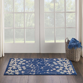 The Rug Corner Nourison Home Tranquil TRA04 NAVY Area Rugs  