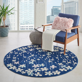 The Rug Corner Nourison Home Tranquil TRA04 NAVY Area Rugs  