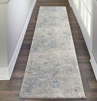 Nourison Home - Rustic Textures Ivory/Light Blue Area Rug Rust09