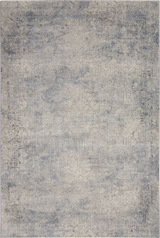 Nourison Home - Rustic Textures Ivory/Light Blue Area Rug Rust09