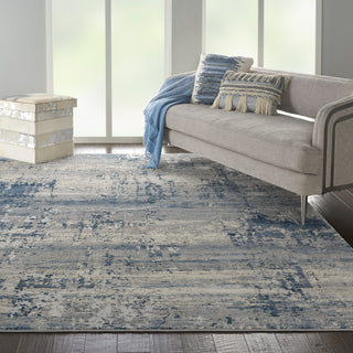 The Rug Corner Nourison Home Rustic Textures RUS10 IVBLU Area Rugs  