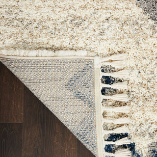 Nourison Home - Oslo Shag Ivory/Blue Area Rug OSL03
