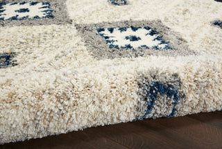 Nourison Home - Oslo Shag Ivory/Blue Area Rug OSL03