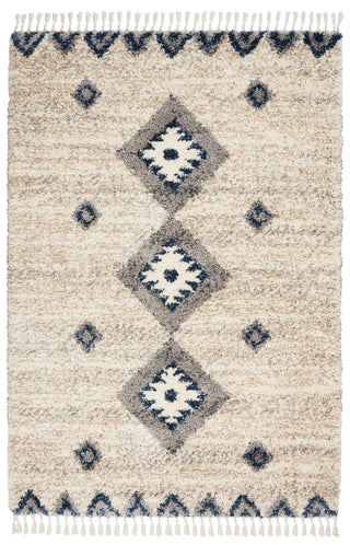 Nourison Home - Oslo Shag Ivory/Blue Area Rug OSL03