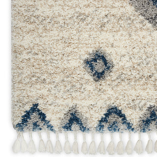 Nourison Home - Oslo Shag Ivory/Blue Area Rug OSL03
