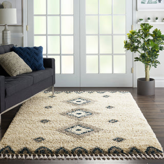 Nourison Home - Oslo Shag Ivory/Blue Area Rug OSL03