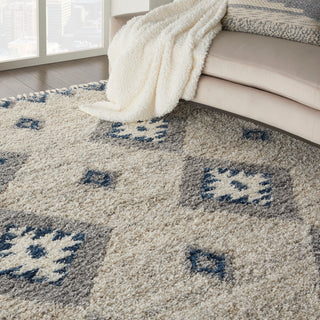 Nourison Home - Oslo Shag Ivory/Blue Area Rug OSL03