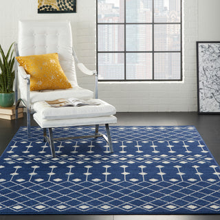 The Rug Corner Nourison Home Grafix GRF37 NAVY Area Rugs  