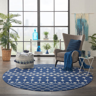 The Rug Corner Nourison Home Grafix GRF37 NAVY Area Rugs  
