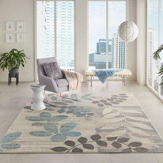 The Rug Corner Nourison Home Nourison Home - Tranquil Ivory/Light Blue Area Rug TRA01  