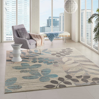 The Rug Corner Nourison Home Nourison Home - Tranquil Ivory/Light Blue Area Rug TRA01  